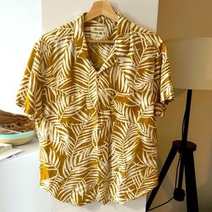 Madewell camp collar easy fit fern fronds shirt